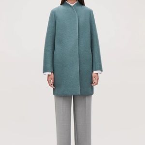 Cos stand collar wool coat